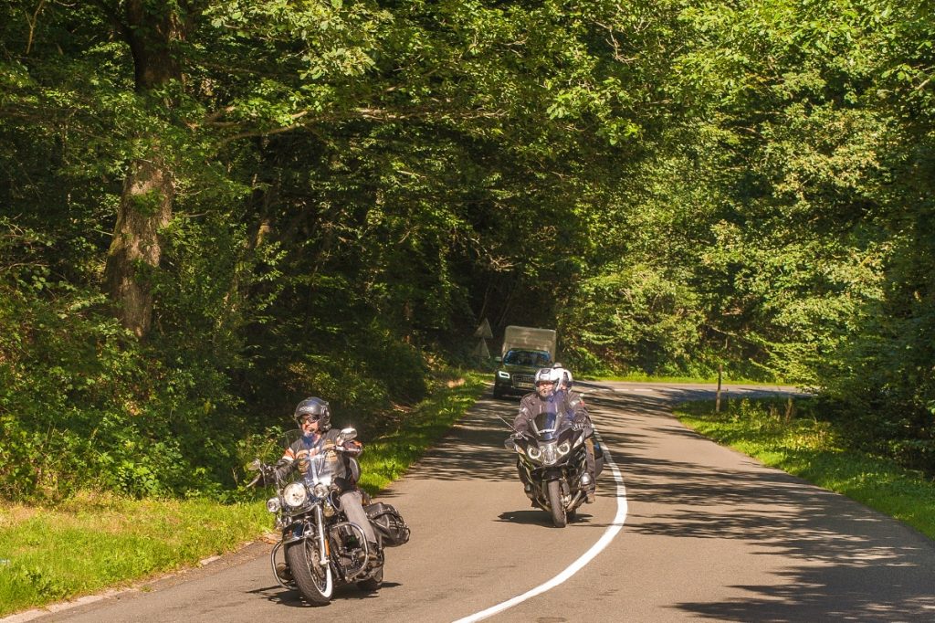 On a motorcycle in the Ardennes