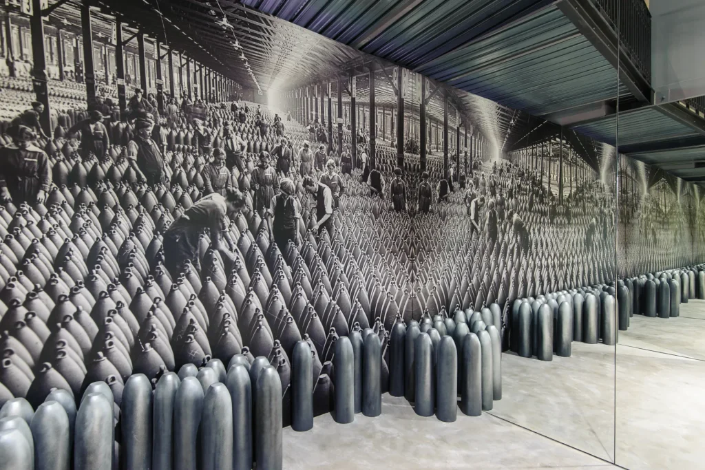 Musée Guerre et Paix  à Novion-Porcien dans les Ardennes - mur d