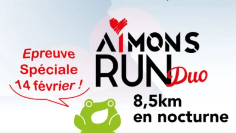 Aymon run duo dans le cadre de l'Aymon trail 2026 à Bogny-sur-Meuse dans les Ardennes - spécial Saint-Valentin