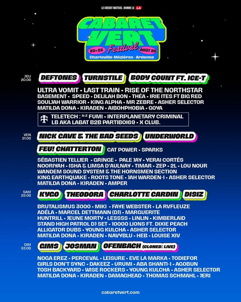 Cabaret Vert Programma