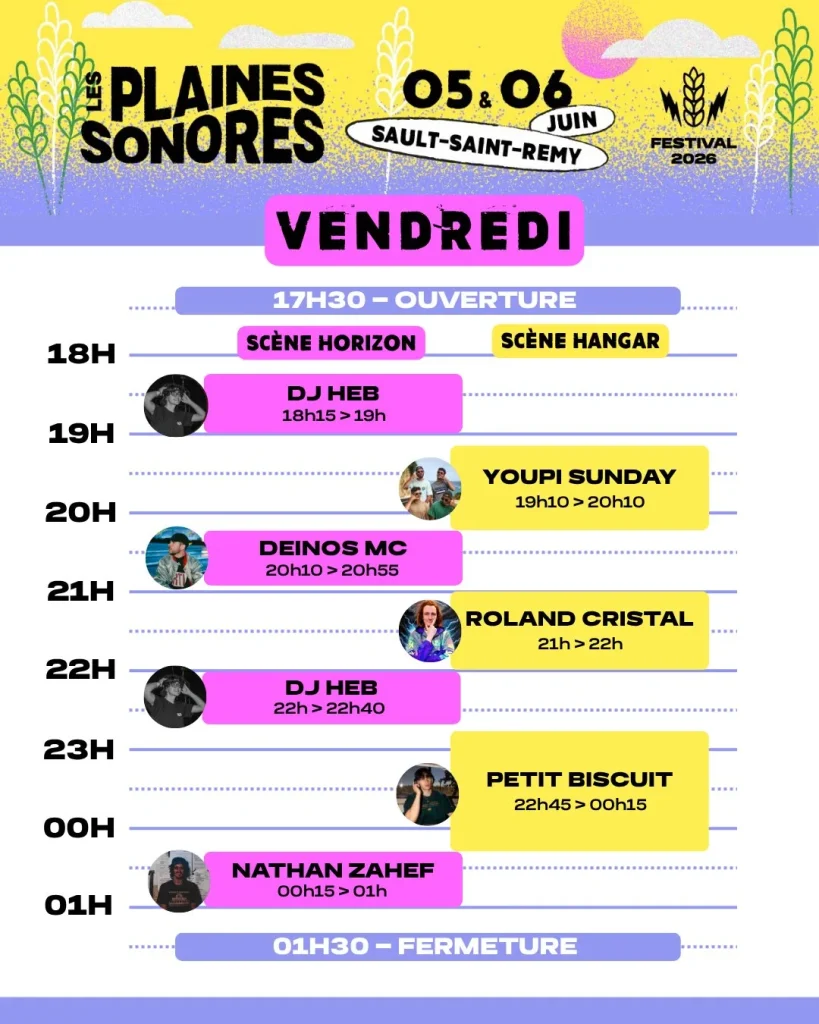 Programmation Vendredi 5 juin