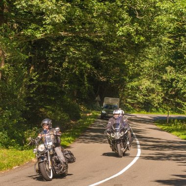 A moto dans les Ardennes
