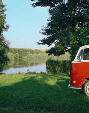 The Argonne in the Ardennes in a vintage van
