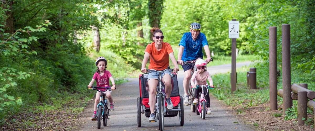 Cycling with the family on the Ennemane Green Way