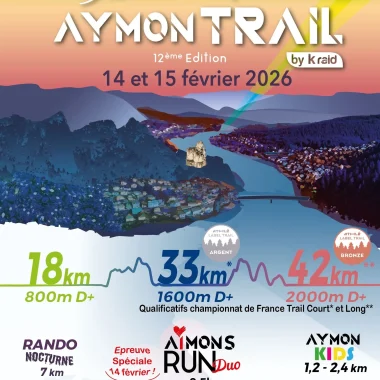 Affiche de l'Aymon trail 2026 à Bogny-sur-Meuse dans les Ardennes