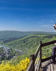 Randonnée dans les Ardennes : panorama de la Roche à Sept Heures depuis le GR 16