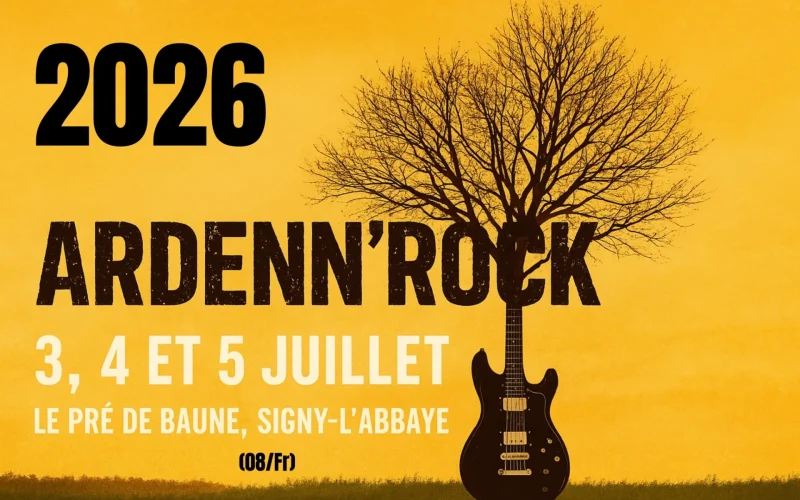 affiche 2026 sans nom du festival Ardenn'Rock 2026 à Signy-L'Abbaye dans les Ardennes