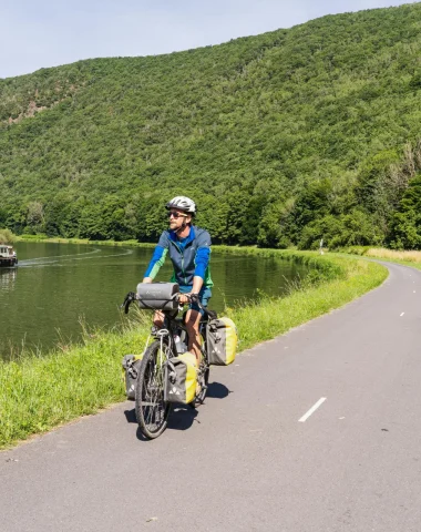 Cycling tourism in the French Ardennes along the Meuse River / Trans-Ardennes Green Route